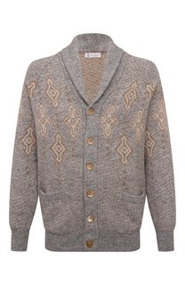 Кардиган из шерсти и хлопка Brunello Cucinelli