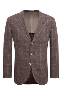 Пиджак из шелка и шерсти Brunello Cucinelli