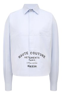 Хлопковая рубашка VETEMENTS