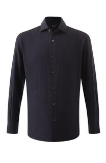Рубашка из хлопка и кашемира Zegna