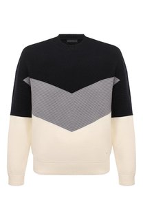 Джемпер из шерсти и хлопка Emporio Armani