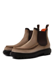 Замшевые челси Santoni