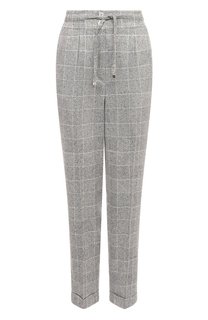 Брюки из шелка и шерсти Kiton
