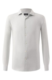 Рубашка из хлопка и кашемира Zegna