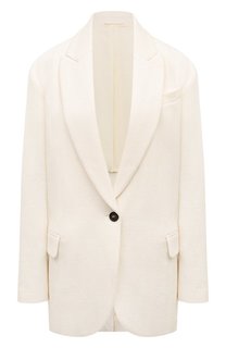 Жакет из хлопка и льна Brunello Cucinelli