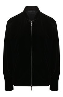 Бархатный бомбер Emporio Armani
