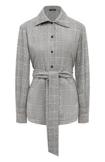 Рубашка из шелка и шерсти Kiton