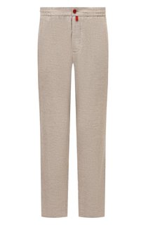 Брюки из хлопка и шерсти Kiton