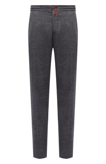 Брюки из хлопка и шерсти Kiton