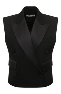 Жилет из шерсти и шелка Dolce & Gabbana