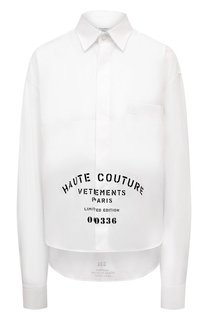 Хлопковая рубашка VETEMENTS
