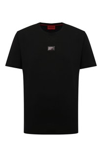 Хлопковая футболка HUGO