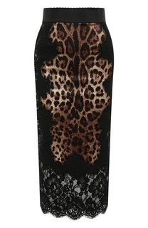 Юбка из хлопка и шелка Dolce & Gabbana