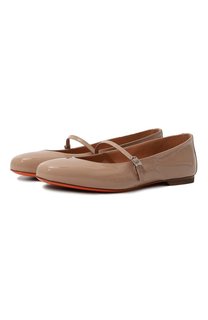 Кожаные балетки Santoni