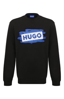 Хлопковый свитшот HUGO Blue