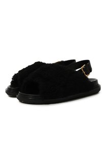 Сандалии Fussbett из овчины Marni