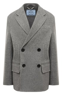 Шерстяное полупальто Prada