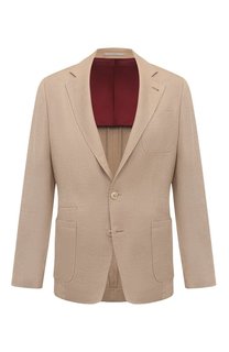 Пиджак изо льна и шерсти Brunello Cucinelli
