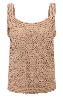 Топ из хлопка и шелка Elie Saab