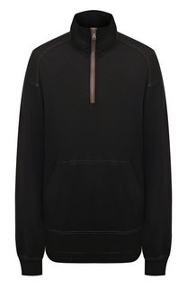 Свитшот из хлопка и шелка Brunello Cucinelli