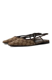 Текстильные балетки Gucci