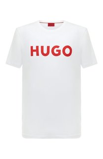 Хлопковая футболка HUGO