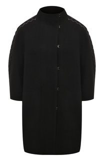 Пальто из шерсти и хлопка Emporio Armani