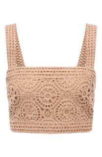 Топ из хлопка и шелка Elie Saab