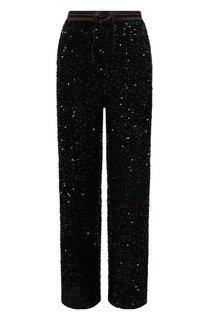 Брюки с отделкой пайетками Emporio Armani