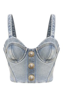 Джинсовый топ Balmain