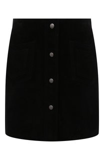 Замшевая юбка Saint Laurent