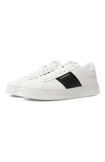 Кожаные кеды Emporio Armani