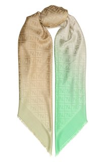 Шаль из шелка и шерсти Fendi