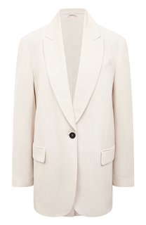 Жакет из вискозы и льна Brunello Cucinelli