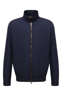 Бомбер из шерсти и льна Brunello Cucinelli