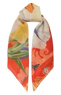 Шелковый платок Анютины глазки Gourji