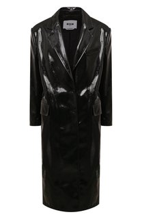 Пальто из экокожи MSGM