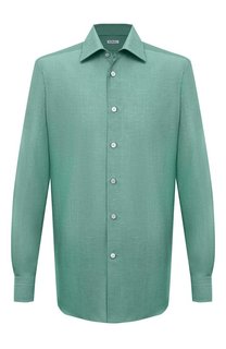 Сорочка из хлопка и льна Kiton