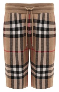 Шорты из шелка и шерсти Burberry