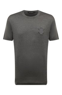 Футболка из шелка и хлопка Dolce & Gabbana