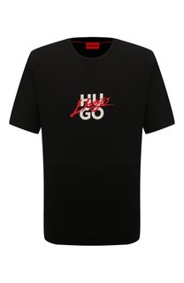 Хлопковая футболка HUGO