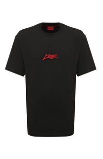 Хлопковая футболка HUGO