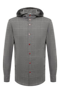 Рубашка из шерсти и льна Kiton