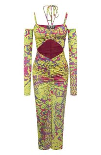 Платье из вискозы Versace Jeans Couture