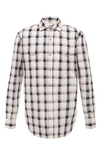 Рубашка из хлопка и льна Eleventy