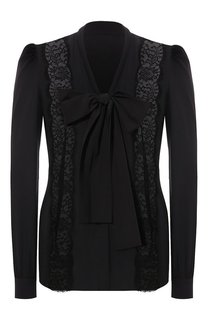 Блузка из шелка и хлопка Dolce & Gabbana