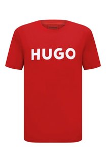 Хлопковая футболка HUGO