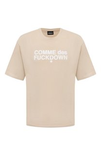Хлопковая футболка Comme des Fuckdown