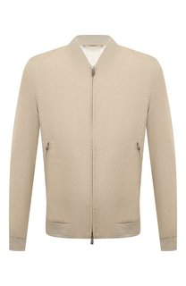 Бомбер из шелка и шерсти Corneliani
