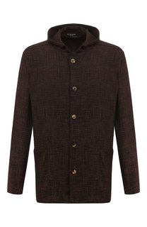 Рубашка из шерсти и шелка Kiton
